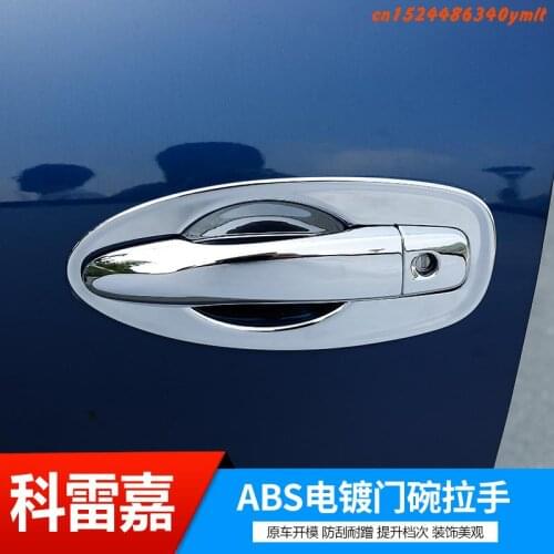 High-quality ABS Chrome Door Handle Cover and Door Bowl For Renault Kadjar 2016 2017 2018 2019 Car-styling