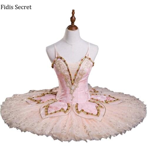 Top Quality Pink Classical Pancake Tutu,Women Flower Fairy Princess Ballet Costume,Girls Ballerina YAGP Professional Dance Dress