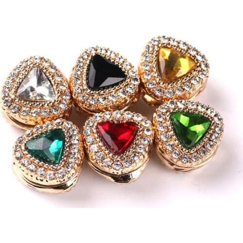 WEIYU 12pcs Mix Color Heart Magnet Brooch Big Rhinestones Shirt Collar Clip Clothing Accessory Starfish Brooches Badge Hijab Pin