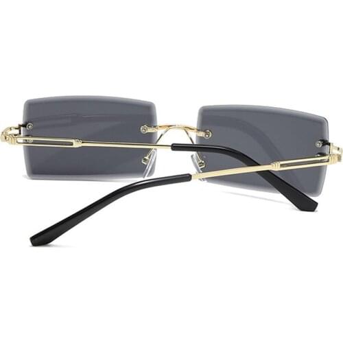 Ladies Fashion Rimless Cut-edge Sunglasses, Square Gradient Fashionable All-match Sunglasses, Sunglasses I1N0
