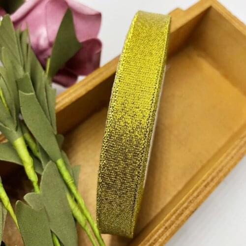 25Yards 12mm Gold Silk Satin Ribbon Party Home Wedding Decoration Gift Wrapping Christmas New Year DIY Material