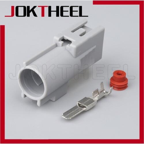 1/5/10/20 sets kit 1 pin way gray male sealed waterproof wire harness connector plug electrical wire car truck connectors