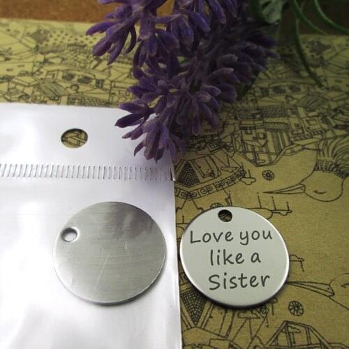 20pcs--"Love you like a Sister"stainless steel charms more style for choosing DIY Charms pendants for necklace
