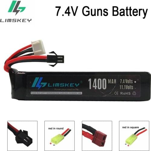 11.1V 1400MAH 25C Lipo Battery For Airsoft Air Guns Pistol Rifle Pistola Metal With Mini Tamiya/T Plug Battery For Airsoft Guns