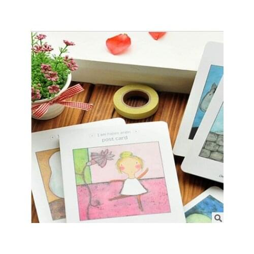 36 sheets/set "I am happy angel greeting cards" Postcard book Cartoon message gift card stationery card