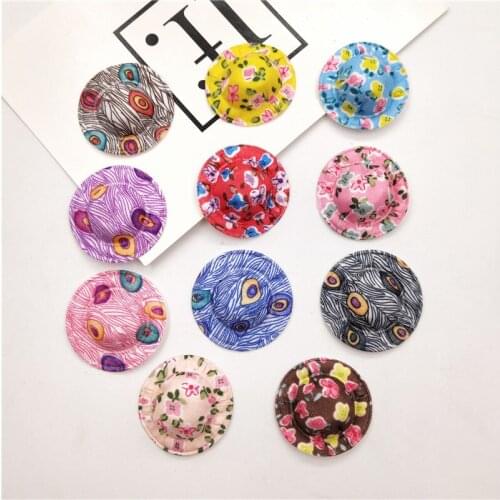 50pcs/lot Mix Style Cap Padded Appliques for DIY Clothes Sewing Supplies DIY Hair Bow Decoration