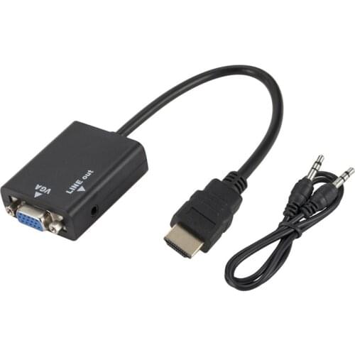 1080P HDMI-compatible To VGA Adapter Digital To Analog Converter Cable for Xbox PS4 PC Laptop TV Box To Projector Displayer HDTV