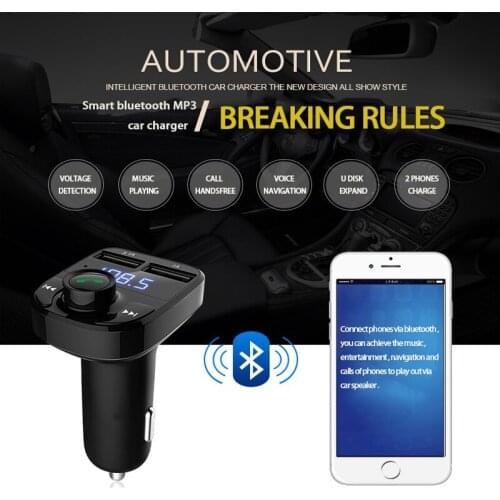 Bluetooth Car Kit FM Transmitter Handfree Dual USB Car Charger styling for DACIA logan duster sandero lodgy sandero accessories