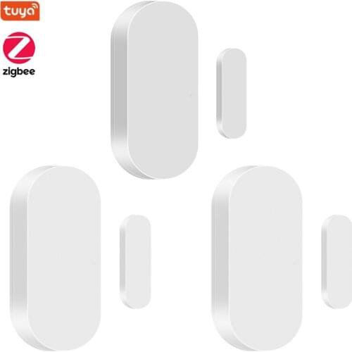 Tuya ZigBee Wireless Door Magnetic Sensor Smart Home Linkage Alarm System Smart Sensor For Doors Windows APP Remote Control