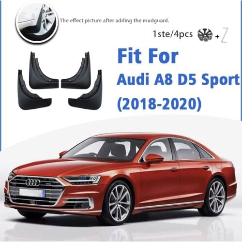 Mudguard For Audi A8 D5 Sport 2018 2019 2020 Front Rear 4pcs Mudflaps Mudguards Car Accessories Auto Styline Splash Guard Fender