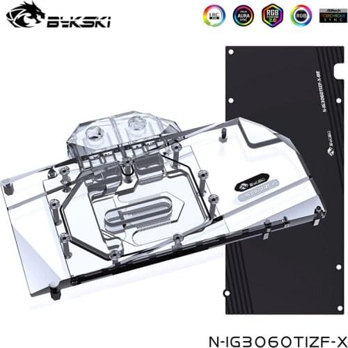 Bykski Water Cooler For Colorful Geforce RTX 3060Ti 8G ,With Back Plate Full Cover Water Block,N-IG3060TIZF-X