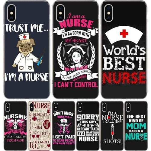 Trust I am A Sexy Nurse Doctor Cover Phone Case For Iphone 11 12 Mini Pro 7 6 X 8 6S Plus XS MAX + XR 5S SE 10 9 Art TPU Coque C