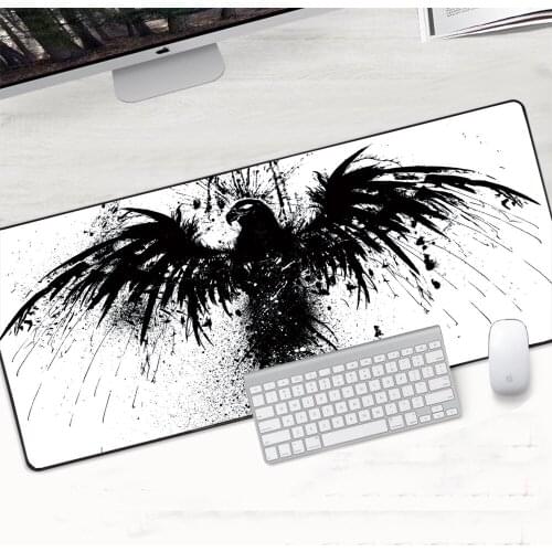 Black and White Art Mouse Pad Notbook Computer XL Mousepad Overlock Edge Big Gaming Gamer to Laptop Keyboard Mouse Mat for Dota2