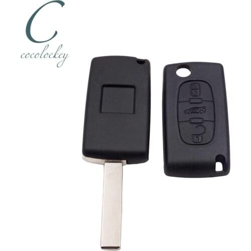 Cocolockey Replacement Shell for Citoren Peugeot Fiat Scudo VAN 3 Buttons FOB REMOTE KEY Case Blade Type HU83 NO LOGO Fiat Key