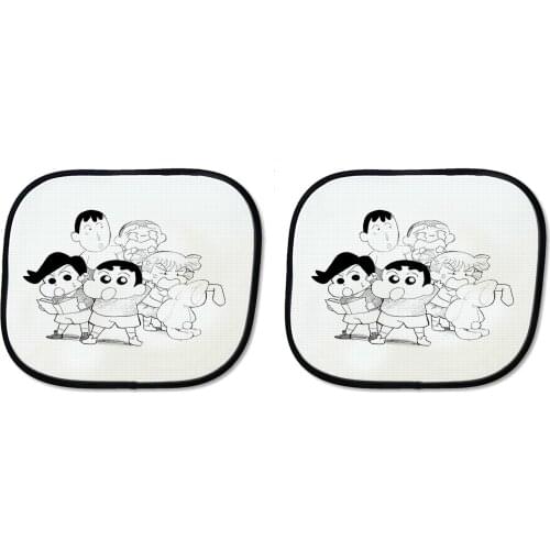 MERCHANDMANIA double sunshade SHINCHAN characters sleeve windows side car accessory gift custom offer