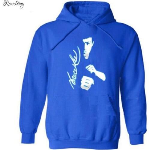 Kung Fu Bruce Lee Printed Hoodies Men Women Fleece Long Sleeve Hip Hop Sweatshirt Pullover Cool Streetwear Skateboard Hoody