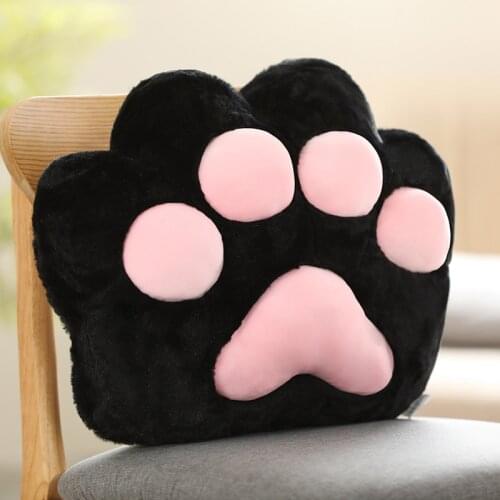 45/70CM Creative Cute Cat Claw Plush Toy Stuffed Kawaii Black White Pink Grey Doll Sleep Pillow Home Bed Decoration Gift