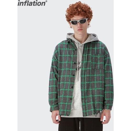 Мужские клечатые рубашки INFLATION China At AliExpress