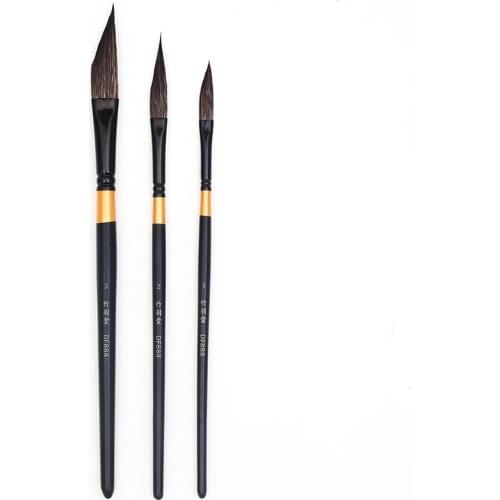 ZY TANG DF888 Squirrel Hair Watercolor Brush Dagger Type Art Painting Brushes for Leaves, Grass, Hair, Waves, Fowers Drawing lin