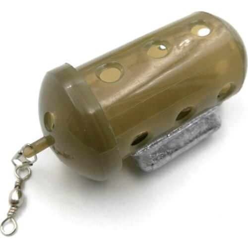 1Set/Bag Carp Fishing Ground Bait Cage / Dispenser with Lead 30g for Carp Fish Bait Thrower Accessories