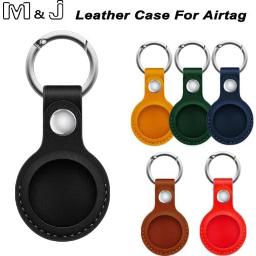 For Apple Airtags Leather Case Protective Sleeve For Apple Locator Tracker Anti-lost Device Keychain Protective Sleeve Hot