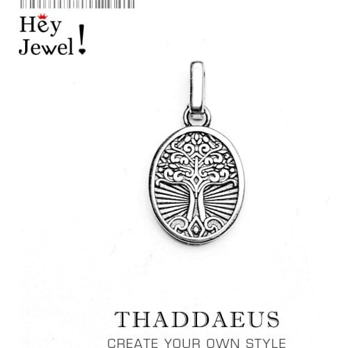 Pendant Stylised Tree Oval,2020 Summer Romantic Fashion 925 Sterling Silver Jewelry Europe Mystical Dimension Gift For Woman