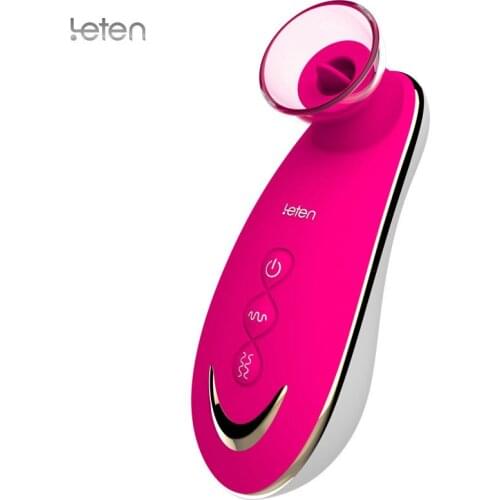 Leten Vagina Sucking Vibrator Sex Toy for Woman Oral Clitoris Tongue Nipple Massager Erotic Sex Adult Products