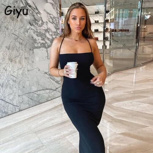 Summer Bandage Backless Dress Women 2021 Sexy Club Party Maxi Long Dresses Causal Elegant Black Robe Slash Neck Bodycon Vestidos
