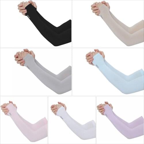 2 Pcs Unisex Summer Arm Sleeves Sun UV Protection Hand Cover Cooling Warmer Running Fishing Bicycle Cycling Basketball Sports