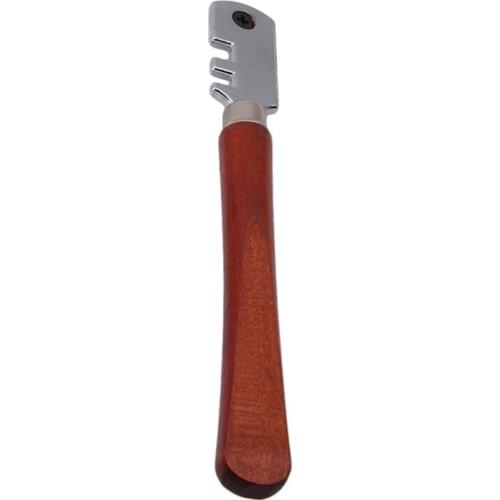 Multifunctional Portable Six-wheel Glass Cutter Round Handle High-strength Roller Mahogany Round Flat Cutting Tool