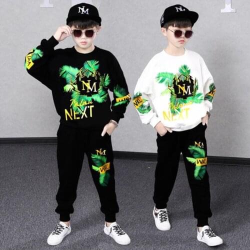 Fashion Kids Boys Clothing Set Spring Autumn Kids Clothes Set Boys Sports Suit Children Student Hip Hop Hoodies Kids Streetwear