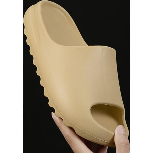 Y Mens Summer Slides Breathable Cool Beach Slippers Fish Mouth Flip Flops Men Sandals Lightweight White Yzy 2021 Size 36-46