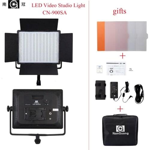 Nanguang CN-900SA LEDS 6850 LM 5600K LED Video Studio Light with V Lock Battery Mount NiteCore Extreme for Photographic Lighting