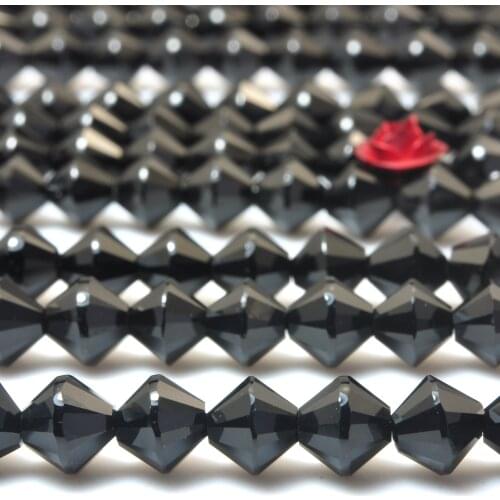 Natural Black Onyx Faceted Disc Rondelle Loose Beads Wholesale Gemstone Semi Precious Stone Bracelet Necklace Diy Jewelry Making