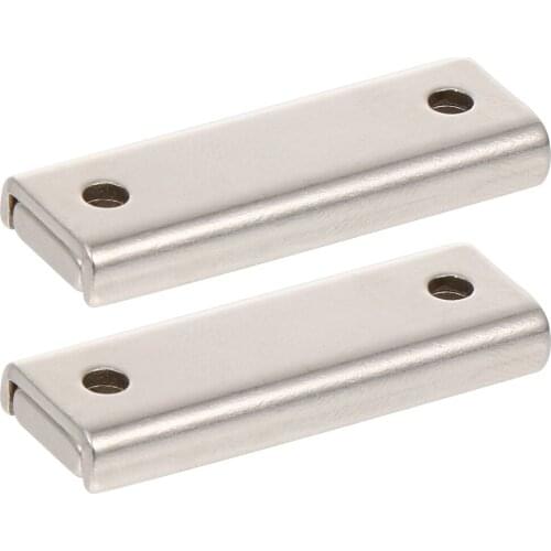 2pcs Neodymium Bar Magnets Rectangular Pot Magnets with Countersunk Hole