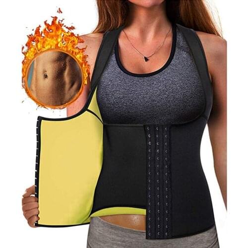 Best Neoprene Waist Trainer Corset Sweat Vest Weight Loss Body Shaper Workout Tank Tops Women Slimming Top Underbust Shapewear