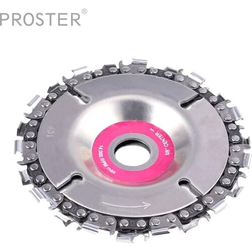 Neoteck NEW 22 Tooth Stainless Steel Fine 4" Cut Grinder Disc and Chain Wood Carving For 100/115 Angle Grinder HIgh QUALITY