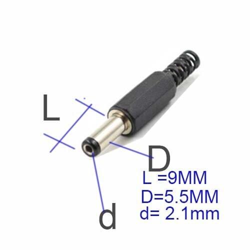 DC Plug/Socket 5.5mm x 2.1mm x 9mm power adapter NEW