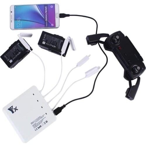 New Store Sale 6 in 1 Drone Battery remote control charger Intelligent Charging with USB Port For DJI Mavic air Accessories