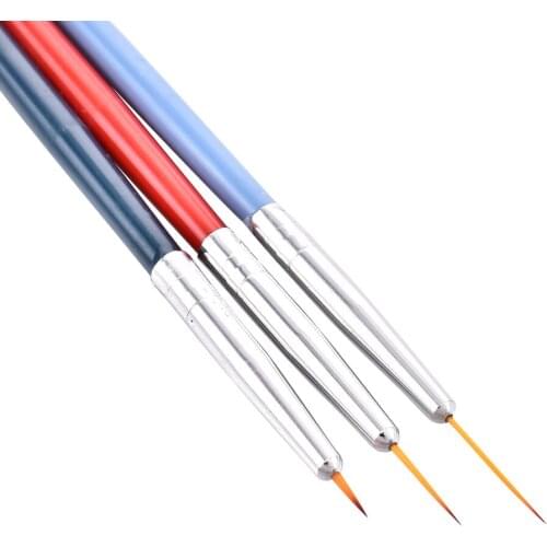 New Style Three-color Nail Pen Set Brush Nail Art Draw Line Pen Painted Drawing Pen Set Makeup Brush Manicure Tool 3Pcs/set