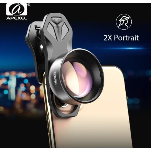 APEXEL HD 2X telescope lens 4K telephoto zoom phone camera lens CPL star filter for huawei Samsung all smartphone drop-shipping