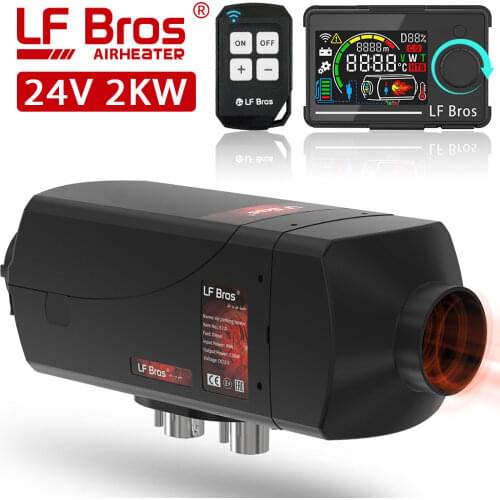 LF Bros diesel air heater 24V parking heater 2KW car heater with LCD knob switch remote control for truck, forklift, Warehouse