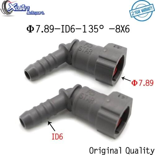 XUAN 2pcs 7.89mm ID6 SAE 5/16 Fuel pipe joint plastic fittings auto Fuel line quick connector for Volkswagen gasoline filter