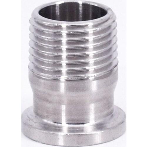1/2" 3/4" BSPT Male x 0.5" 0.75" Tri Clamp K25.4mm K34mm SUS 304 Stainless Steel Sanitary Coupler Fitting Homebrew Beer