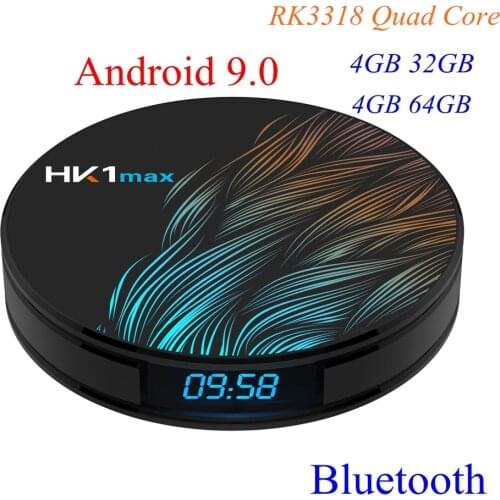 Smart TV BOX HK1 MAX Android 9.0 4GB DDR3 32GB 64GB RK3318 Quad core 2.4G/5G Dual Wifi BT 4.1 USB 3.0 4K HD H.265 Media Player