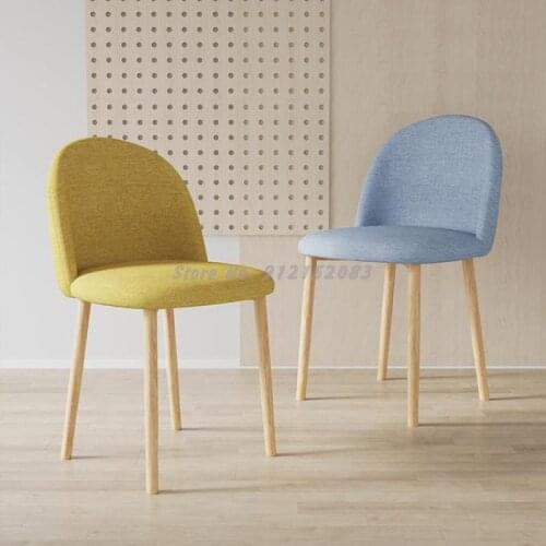 Desk chair backrest home Nordic minimalist bedroom makeup stool net celebrity negotiation fabric study study dining chair