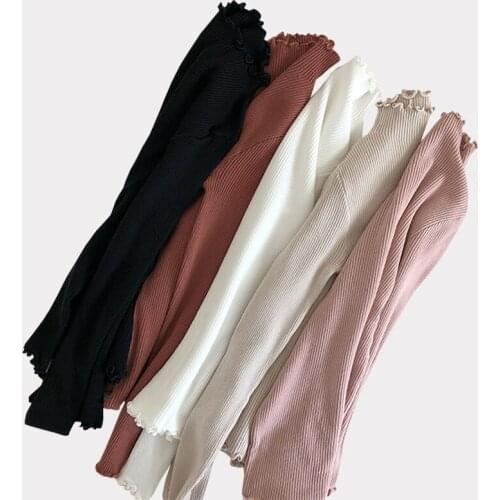 Ins mock neck Ruched Autumn Winter Women Sweater Pullovers Long Sleeve Chic Sweater Female Slim knit Top Soft Jumper