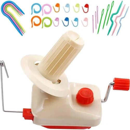 Imzay Yarn Ball Winder With Stitch Knitting Needles For Yarn Fiber Winding Machine Yarn Fiber Winder Machine Sewing Accessories