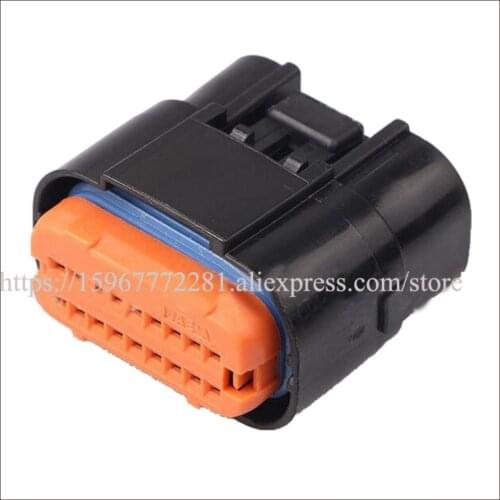 1SET DJ7181A-1-21male Connector cable Terminal plug connectors jacket auto Plug socket 18 pin female Connector automotive rubber