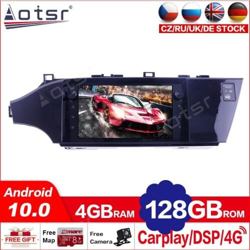 1280*800P 4+128G DSP Carplay Android Screen Player Car For Toyota Avalon 2013 GPS Navi Rockchip Cortex A53 8 Core Auto Radio